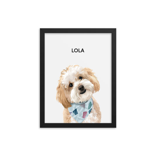 Classic Framed Portrait - One Pet