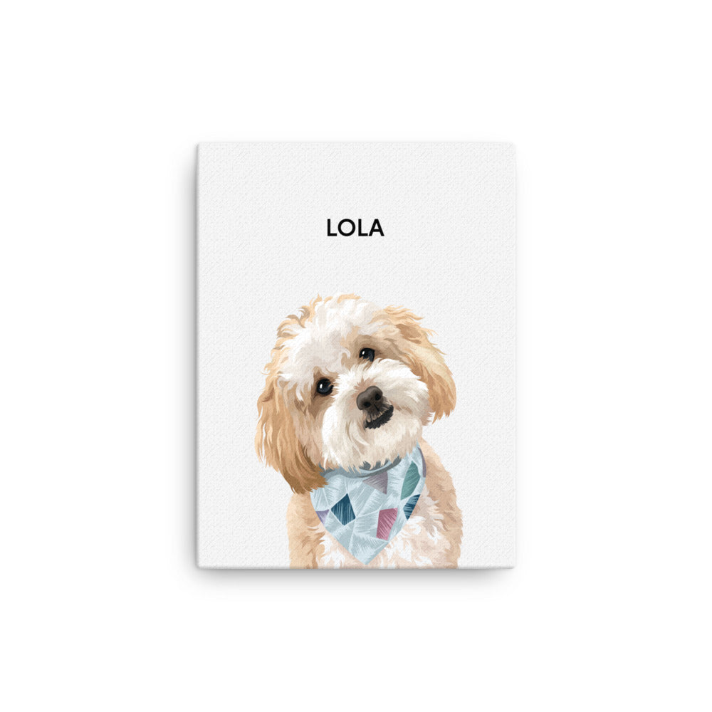 Classic Canvas Portrait - One Pet