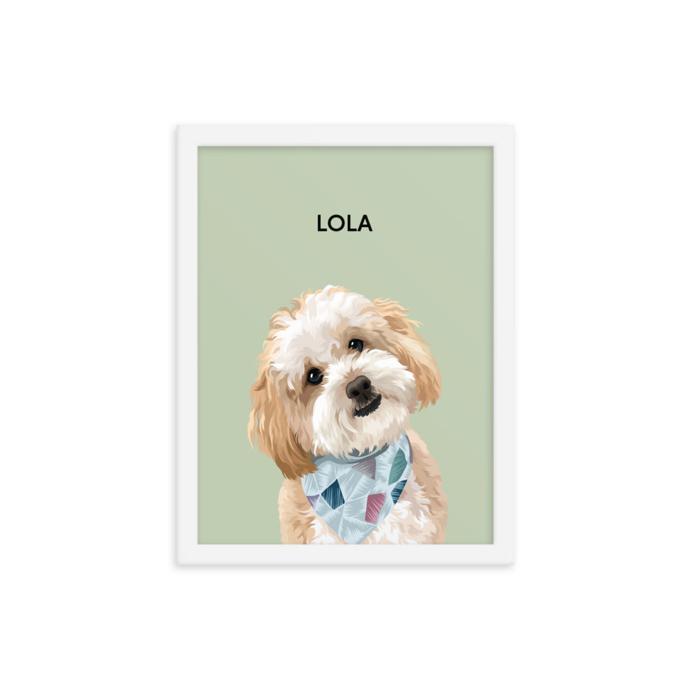 White / 8"x10" / Olive
