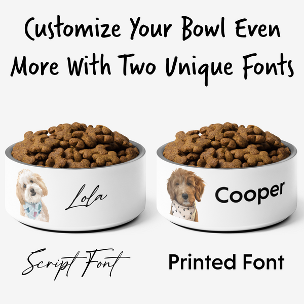 Custom Pet Bowl Print Our Pet
