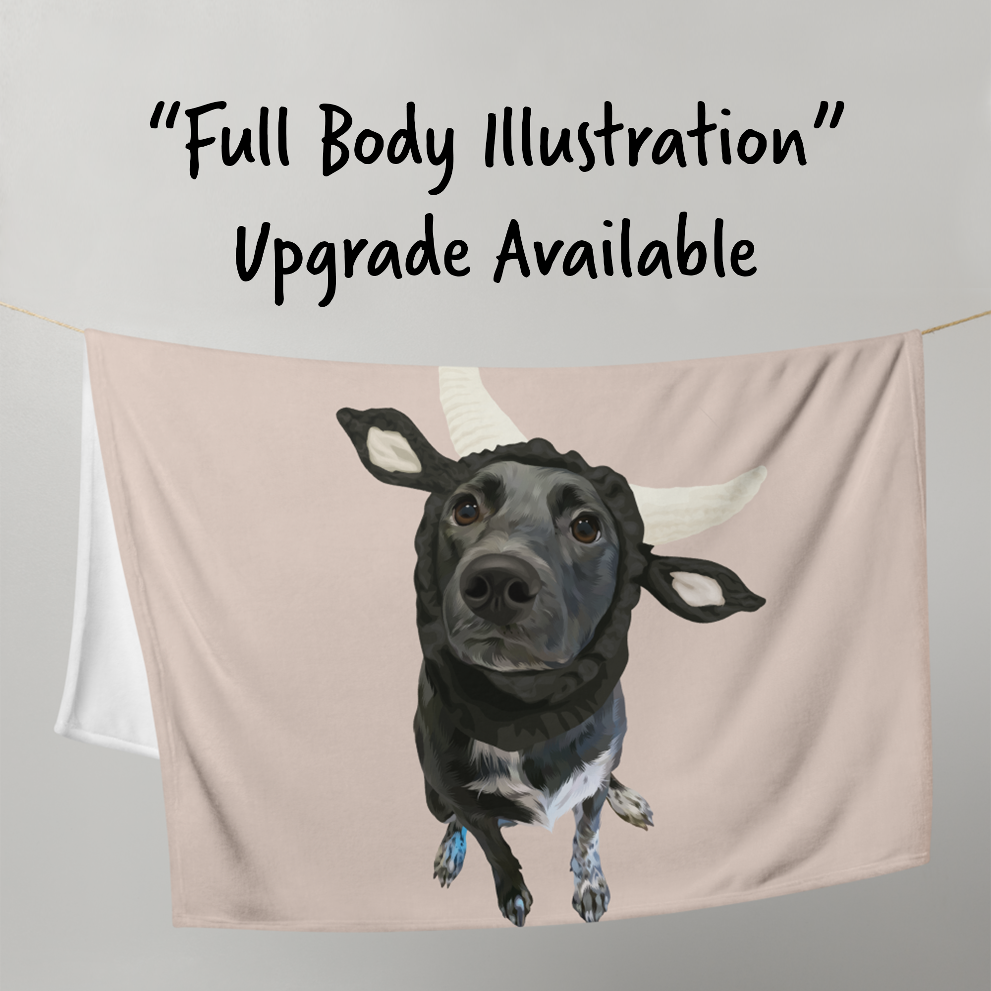 Dog face blanket discount custom